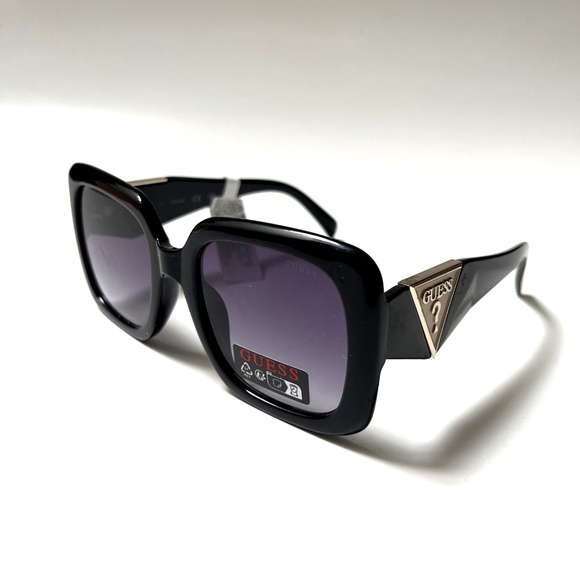 New Original GUESS Square Oversized Sunglasses GO00046 Acetate Black Logo main image 4